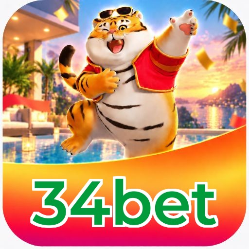 Interface da plataforma 34bet mostrando slots populares e bônus de boas-vindas